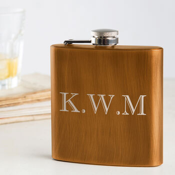 Personalised Monogram Hip Flask For Men, 5 of 10