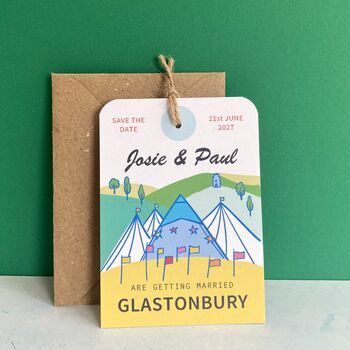 Glastonbury Save The Date Luggage Tag, 2 of 5