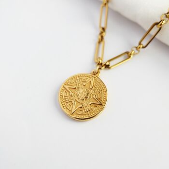 Aztec Coin Charm Necklace, 2 of 3