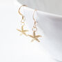 Gold Plated Starfish Earrings, thumbnail 1 of 6