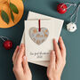 Personalised Engraved Heart Keepsake Christmas Card, thumbnail 2 of 4