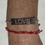 Love Bracelet In Sterling Silver With Layered Coloured Bracelet, thumbnail 1 of 4