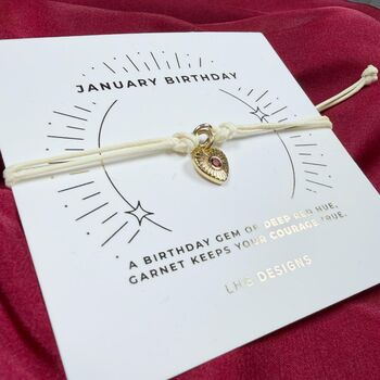 January Birthstone Birthday Bracelet Gift, 4 of 8