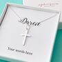 Sterling Silver Plain Cross Necklace, thumbnail 1 of 3