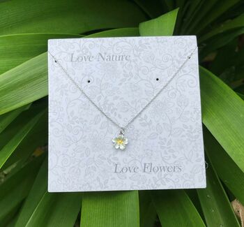 Yellow Primrose February Birth Flower Necklace Petite, 2 of 5