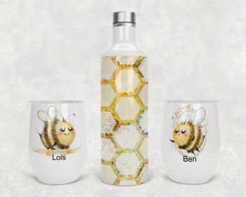 Personalised Wine Bottle And Tumbler Set Wedding Gift, 2 of 3