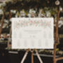 Wedding Table Plan Sign With Pink Wild Flower, thumbnail 4 of 7