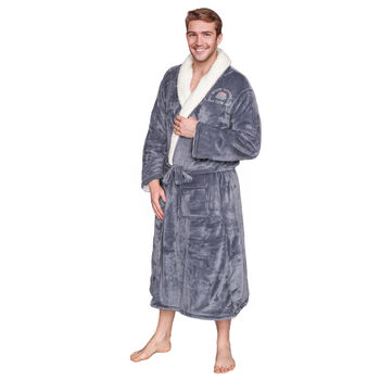 Super Soft Sherpa Style Dressing Gown With Book Lover Club Design, 7 of 8