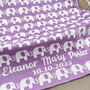 Personalised Knitted Elephant Baby Blanket, thumbnail 1 of 11