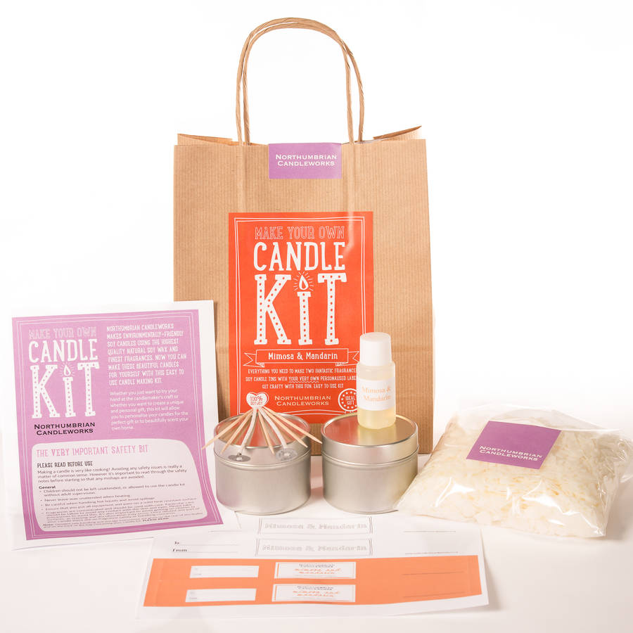 'Mimosa And Mandarin' Candle Making Kit