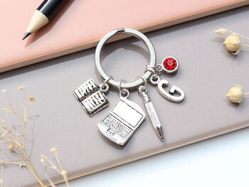 Personalised Writers Keyring Authors Gift, Graduation Gift, 3 of 9