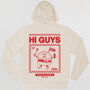 Hi Guys Women’s Hoodie With Burger Graphic, thumbnail 4 of 6