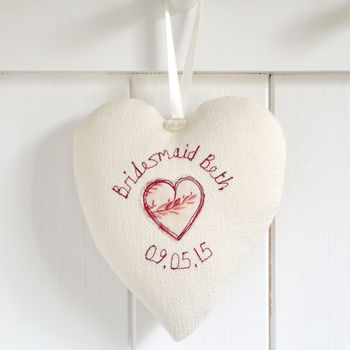 Personalised Wedding Hanging Heart Gift, 7 of 12