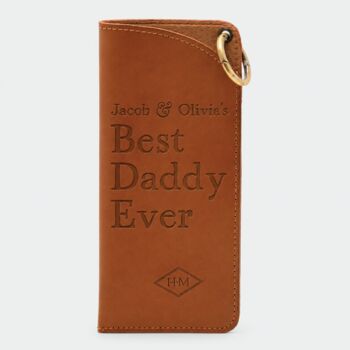 Personalised Best Daddy Ever Glasses Case With Carabiner Clip, 2 of 3
