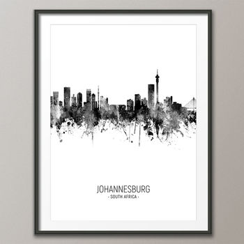 Johannesburg Skyline Portrait Print And Box Canvas, 4 of 5