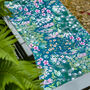 Water Resistant Bench Seat Pad Cottage Garden Teal, thumbnail 3 of 6