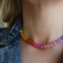 Rainbow Gemstone Necklace, thumbnail 7 of 7