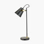 Black And Brushed Brass Task Table Lamp, thumbnail 2 of 9