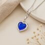 Personalised Silver Mood Heart Pendant With Diamond Detail, thumbnail 3 of 10
