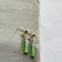 Heba Green Snd Gold Earrings, thumbnail 1 of 3