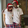 Personalised Welly Boot Couple's Christmas Pyjamas, thumbnail 1 of 3