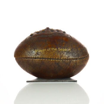 Personalised Antique Rugby Ball Trophy/Ornament, 2 of 7