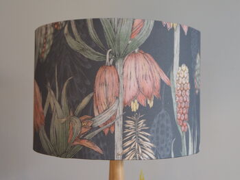 Pink And Black Passionflower Lampshade, 4 of 8