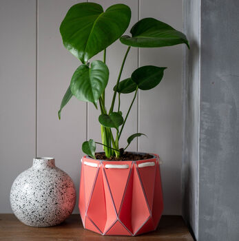 Origami Self Watering Eco Plant Pot: 18cm | Coral, 2 of 6