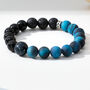 Men's Black Obsidian Designer Bracelet, thumbnail 3 of 9