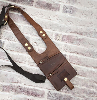 Men's Leather Shoulder Holster Wallet / Bag, 2 of 10