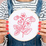 Strawberry Embroidery Hoop Kit, thumbnail 1 of 5