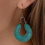 Bohemian Antique Bronze And Turquoise Drop Earrings, thumbnail 1 of 3