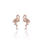 Sterling Silver Flamingo Stud Earrings, thumbnail 10 of 11