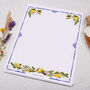 A4 Letter Writing Paper With Mediterranean Lemon Border, thumbnail 3 of 4