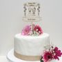 Personalised Wooden Wedding Anniversary Cake Topper, thumbnail 1 of 6