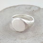 Silver Textured Signet Ring, thumbnail 4 of 7