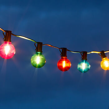 25 Multi Coloured Plug In Outdoor Festoon Lights, 4 of 4