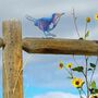 Metal Wren Garden Decor Rusty Bird Fence Topper Art, thumbnail 4 of 10