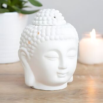 White Buddha Head Oil Burner, 2 of 6