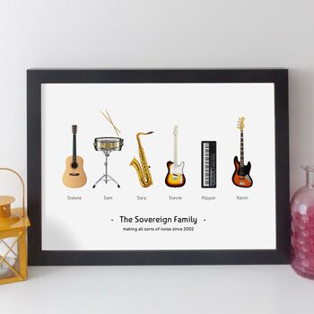 Personalised Family Music Instruments Print Gift, 3 of 10