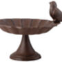 Traditional Freestanding Cast Iron Bird Bath And Feeder, thumbnail 4 of 5