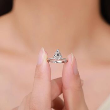 Sterling Silver Tiny Frog Ring, 7 of 12