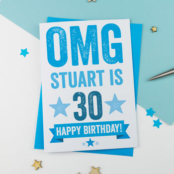 Omg Personalised 30th Birthday Card, 2 of 3