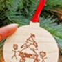 Personalised Wooden Child's Drawing Bauble, thumbnail 2 of 12