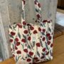 Extra Large Tote Bag, Rose Canvas Shoulder Bag, thumbnail 1 of 6