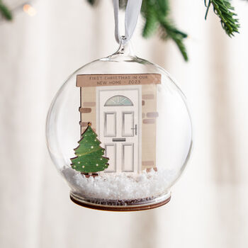 Personalised Layered Front Door Christmas Bauble, 3 of 6