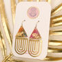 Multicolour Triangular Statement Drop Earrings Arch, thumbnail 3 of 8