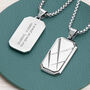 Personalised Men’s Contemporary Silver Dog Tag Necklace, thumbnail 1 of 12