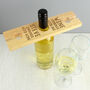 Personalised Wine And Glass Wooden Butler Gift, thumbnail 3 of 4