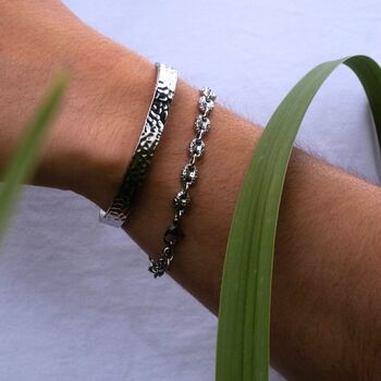 Silver Mariner Link Anchor Stainless Steel Bracelet For Men, 7 of 11